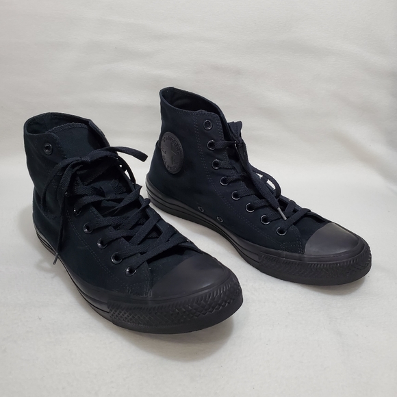 Converse Solid Black High Top Sneakers